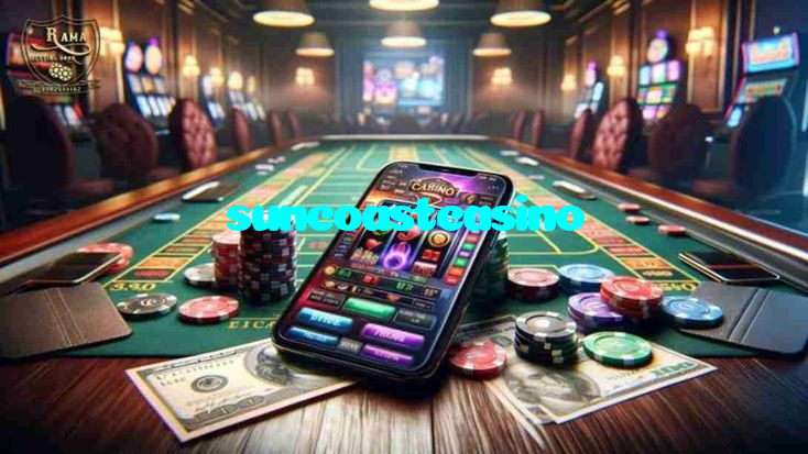 suncoastcasino casino presented on mobile device in Pakistan with slots and live games